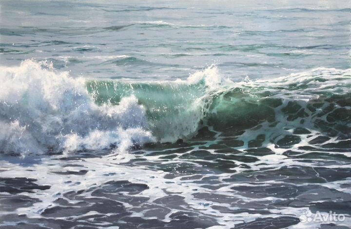 Картины маслом энергия моря шторм И волны