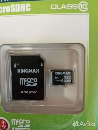 Карта памяти micro sd 8 гб новая