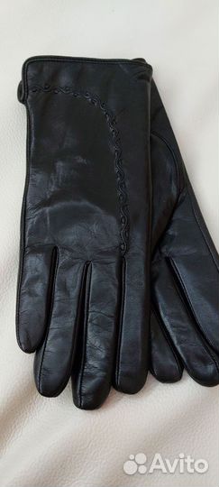 Зимние перчатки кожа козлика набивная шерсть