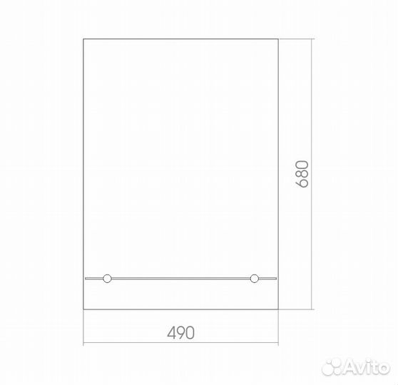 Зеркало silver mirrors 495*685 с полкой и фацетом