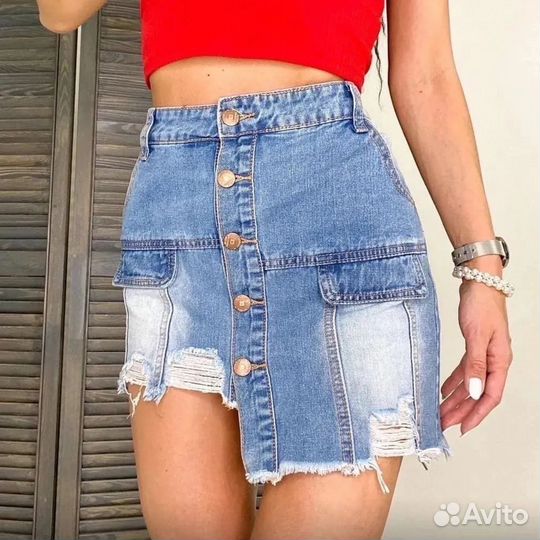 Джинсовая юбка 40'42