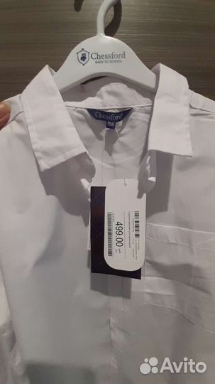 Рубашка белая Новая 158р-р для мальчика