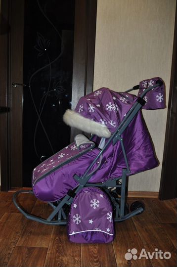 Коляска санки Picate Снежинки