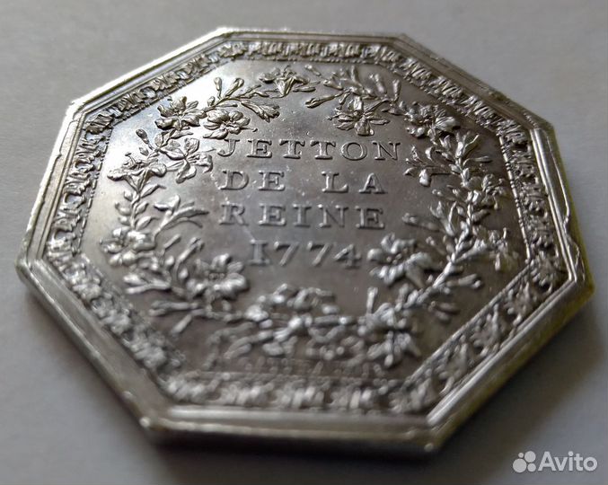 Медаль Жетон Франция 1774 г Коронация Марии-Антуан