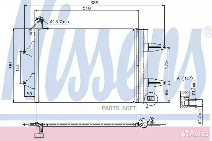 Радиатор кондиционера seat cordoba (2003) 1.2