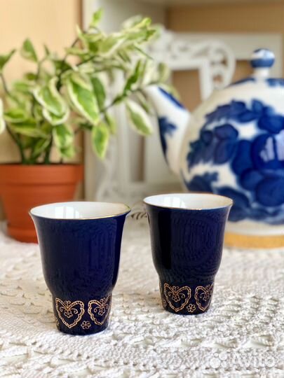 Бокал стакан ваза салфетница кобальт СССР