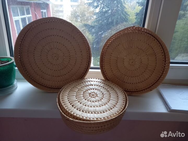 Коробки из соломки винтаж