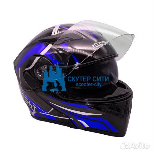 Шлем модуляр kioshi Tourist 902 Синий M (Арт.10228