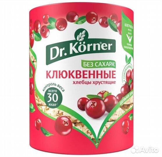 Хлебцы Доктор Корнер (Dr.Korner) Клюквенные 100г