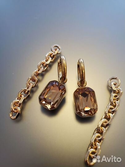 Серьги с кристаллами