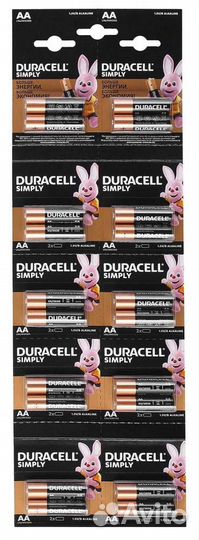 Батарейка щелочная Duracell LR6/AA