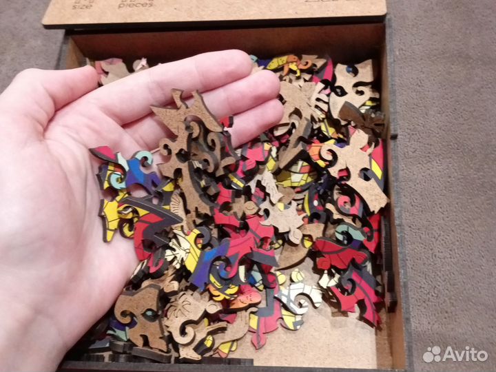 Деревянный пазл. Лев