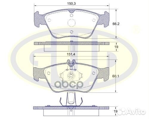 Колодки тормозные дисковые перед GBP058600