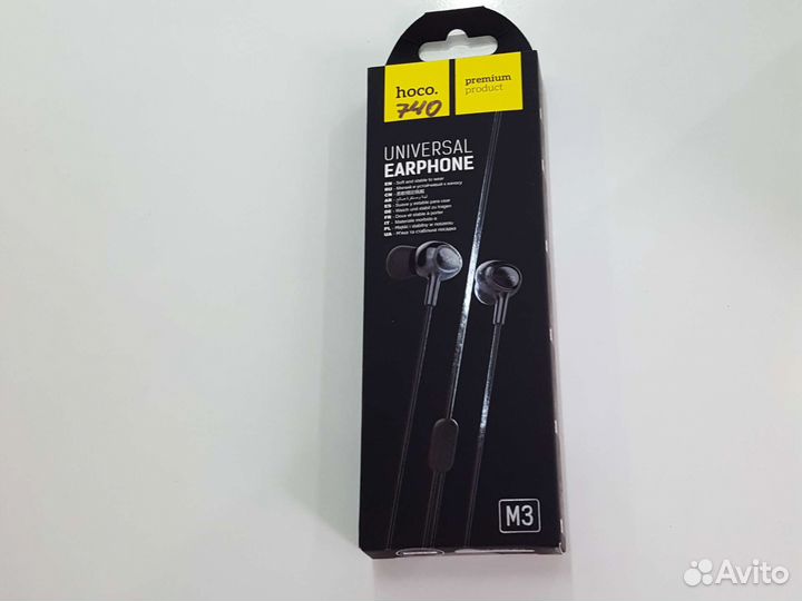 Наушники universal earphone hoco M3 чёрные