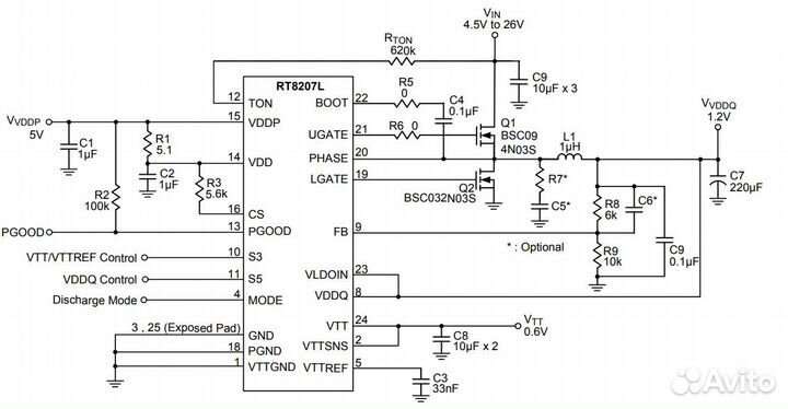Микросхема RT8207lgqw EF