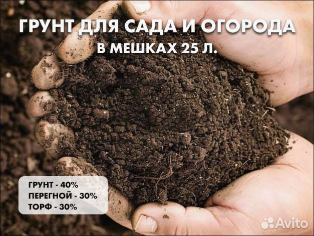 Низинный торф, перегной и почва - смесь 25 л
