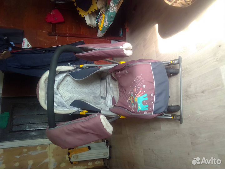 Детские зимние санки на колесах