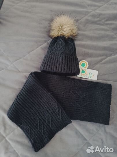 Шапка шарф комплект зимний