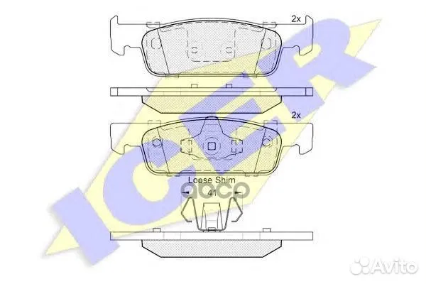 182115 колодки дисковые передние Renault Clio