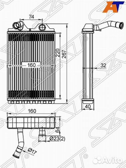 Радиатор отопителя салона toyota camry SXV# 96-01