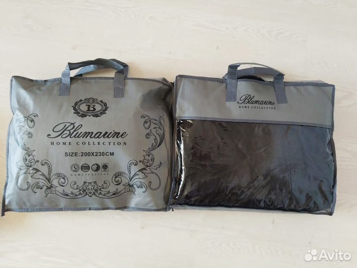 Черный меховой плед норка 200 X 220 двухсторонний