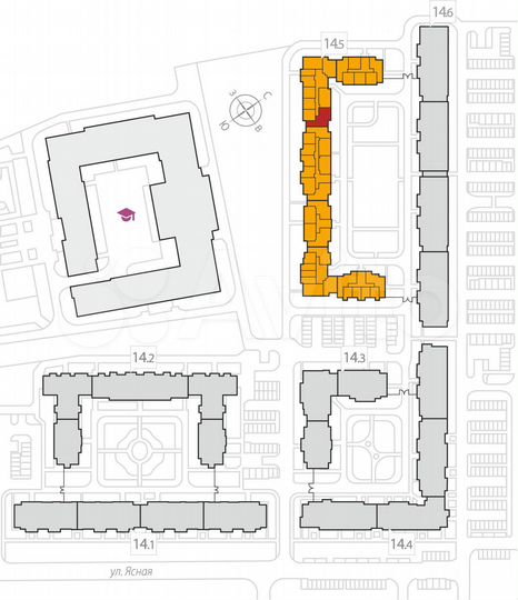 3-к. квартира, 84,2 м², 4/8 эт.
