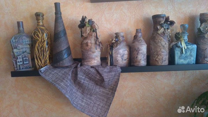 Декоративные бутылки. Ручная работа