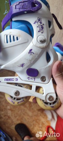 32-35 Роликовые коньки детские раздвижные