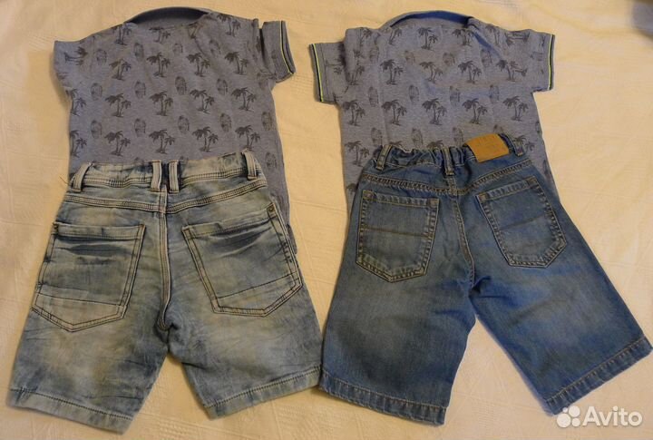 Джинсовые шорты плюс майки 128 см 7-8 лет