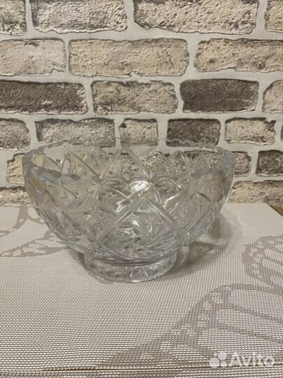 Хрустальная салатница большая