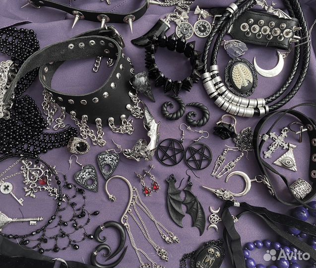 Готическая неформальная бижутерия y2k