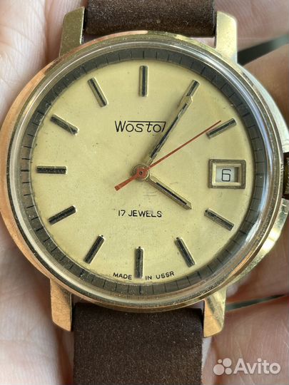 Часы СССР Восток золотой корпус хорошие нечастые