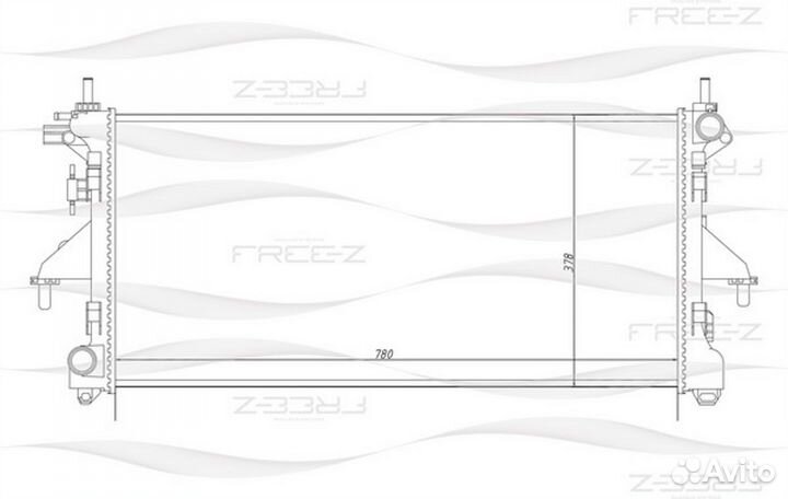 Радиатор системы охлаждения citroen Jumper 06/fiat