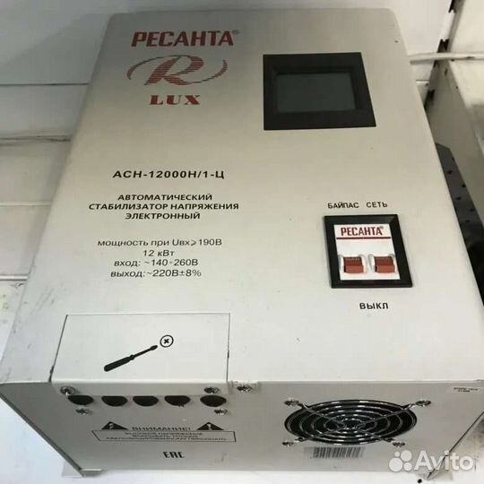 Стабилизатор напряжения Ресанта асн 12000н/1-ц