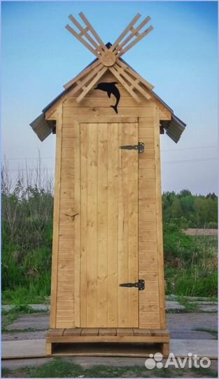 Дачный туалет с декором и установкой EOQ