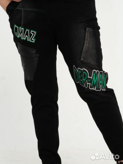 Джинсы с начесом, теплые, размер 58 - 60