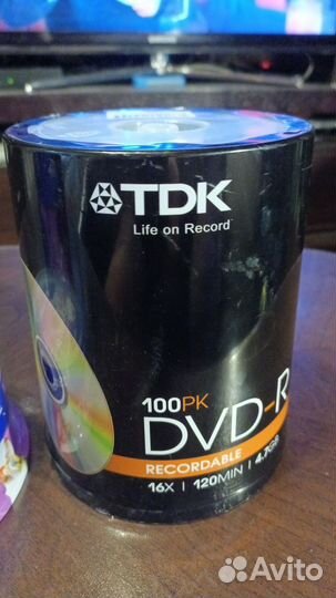 Оптические диски DVD+R, DVD-R, упаковки бобины