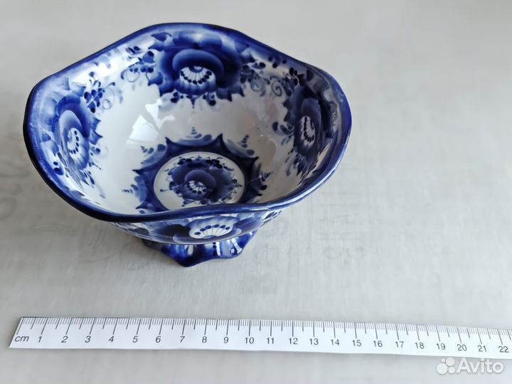 Салатник ваза Гжель