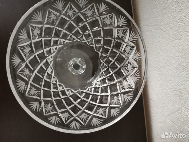 Ваза на ножке хрусталь