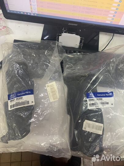 Брызговики заднего подкрылка Hyundai elantra SD