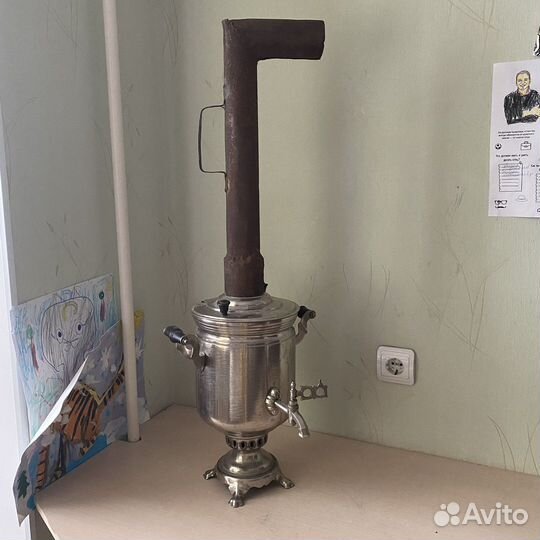 Угольный самовар 3,5 л с трубой