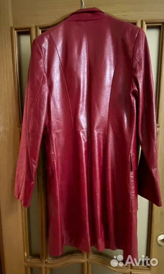 Кожаный плащ женский натуральная кожа размер М