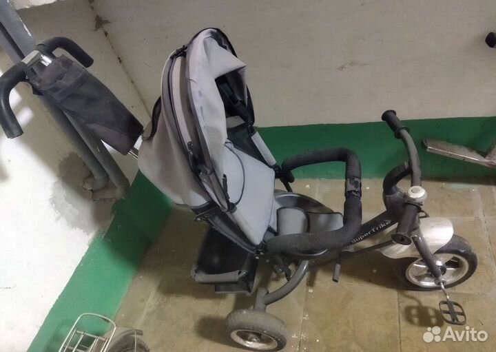 Детский велосипед коляска