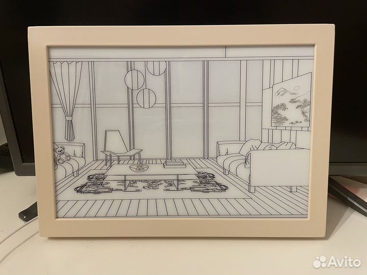 Светильник картина настольный