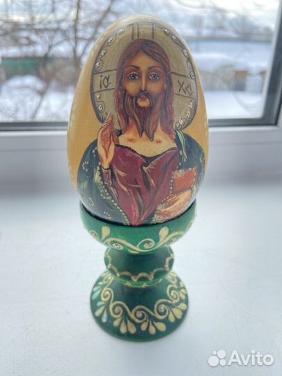 Яйцо деревянное пасхальное