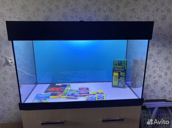 Аквариум с крышкой и поддоном 120 л