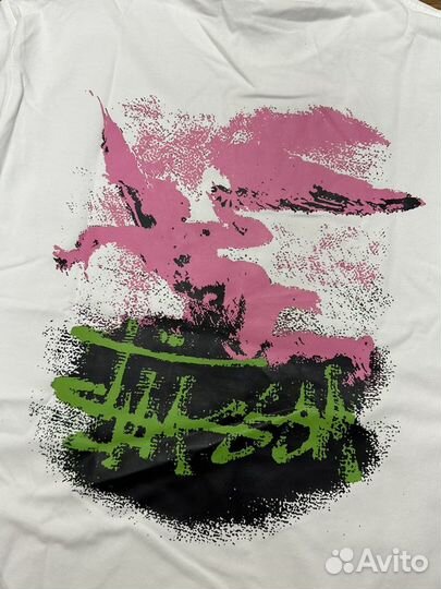 Футболка Stussy FW 23 Pink Angel белая S M L XL