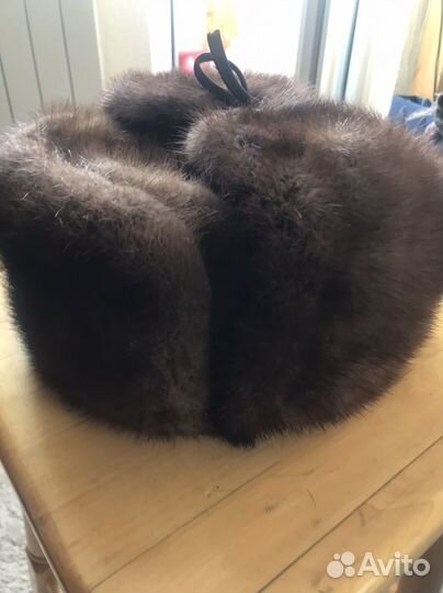 Норковая шапка мужская