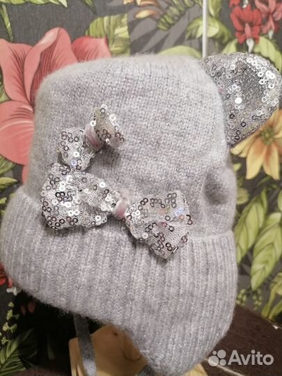 Шапка зимняя для девочки 46 48
