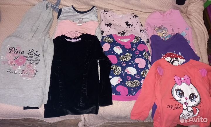 Вещи пакетом на девочку 104 110